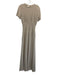 SABO Size 2 Taupe Polyester Short Sleeve Knit Gathered Maxi Dress Taupe / 2