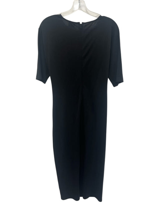 Nique Size 10 Black Short Sleeve Ruched Midi Dress Black / 10