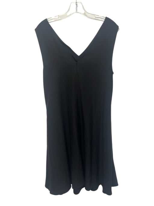 Country Road Size 8 Black Viscose Sleeveless V Neck Pockets Dress Black / 8