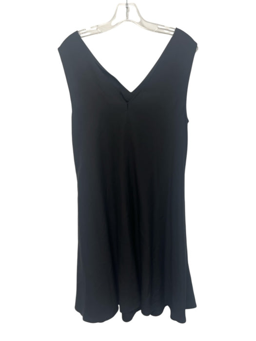 Country Road Size 8 Black Viscose Sleeveless V Neck Pockets Dress Black / 8