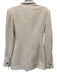 Chanel Size 40 / M white & tan Cotton & Wool Blend Tweed Silver Buttons Jacket white & tan / 40 / M