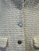 Chanel Size 40 / M white & tan Cotton & Wool Blend Tweed Silver Buttons Jacket white & tan / 40 / M