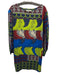Tsumori  Chisato Size 2 Royal Blue, Red & Multi Wool Long Sleeve Wide Neck Dress Royal Blue, Red & Multi / 2