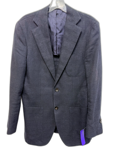 Suitsupply Navy Wool Blend Solid Patch Pocket 2 Button Men's Blazer Navy / 46