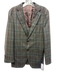 Suitsupply Green & Brown Wool Plaid notched 2 Button Men's Blazer Green & Brown / 46