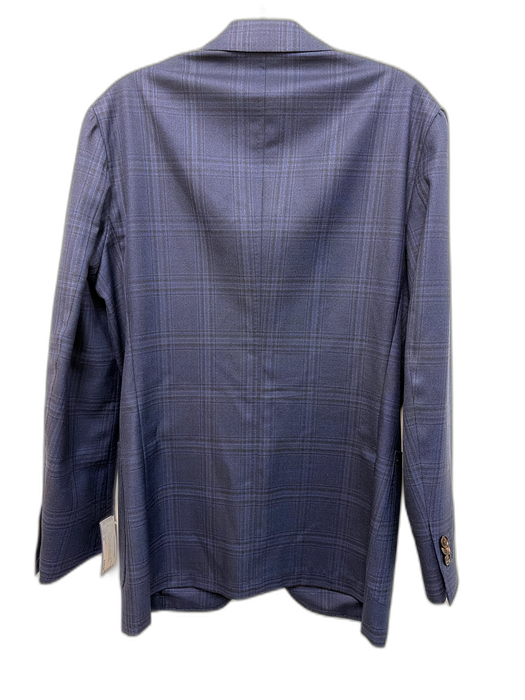 Suitsupply Navy Wool Plaid notched 2 Button Men's Blazer Navy / 46