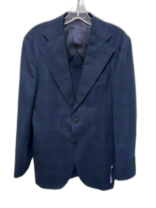 Suitsupply Navy Wool Plaid notched 2 Button Men's Blazer Navy / 46