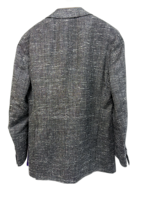 Suitsupply Gray Wool Blend Plaid Patch Pocket 2 Button Men's Suit Gray / 46