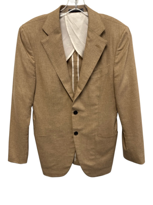 Suitsupply Beige Silk Blend Solid 2 Button Men's Blazer Beige / 46