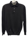 Suitsupply Size XS Black Merino Wool Solid Polo Men's Long Sleeve Shirt Black / XS
