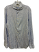 Sid Mashburn Size 14.5 Blue & White Cotton Blend Striped Men's Long Sleeve Shirt Blue & White / 14.5