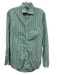 Sid Mashburn Size S Green & White Cotton Gingham Button up Long Sleeve Shirt Green & White / S