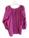 Tucker Size XL Pink Silk & Cotton Long Sleeve Plaid Scoop Neck Button up Top Pink / XL