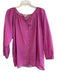 Tucker Size XL Pink Silk & Cotton Long Sleeve Plaid Scoop Neck Button up Top Pink / XL