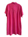 Baird McNutt Size XL Pink Linen Short Sleeve solid color Side Pocket Dress Pink / XL