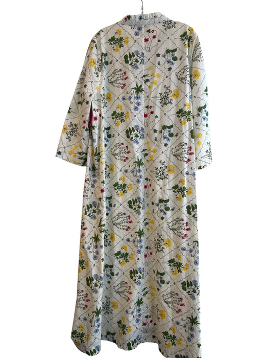 Tuckernuck Size XXL Multi Cotton Long Sleeve Floral Print V Neck Neck Tie Dress Multi / XXL