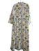 Tuckernuck Size XXL Multi Cotton Long Sleeve Floral Print V Neck Neck Tie Dress Multi / XXL