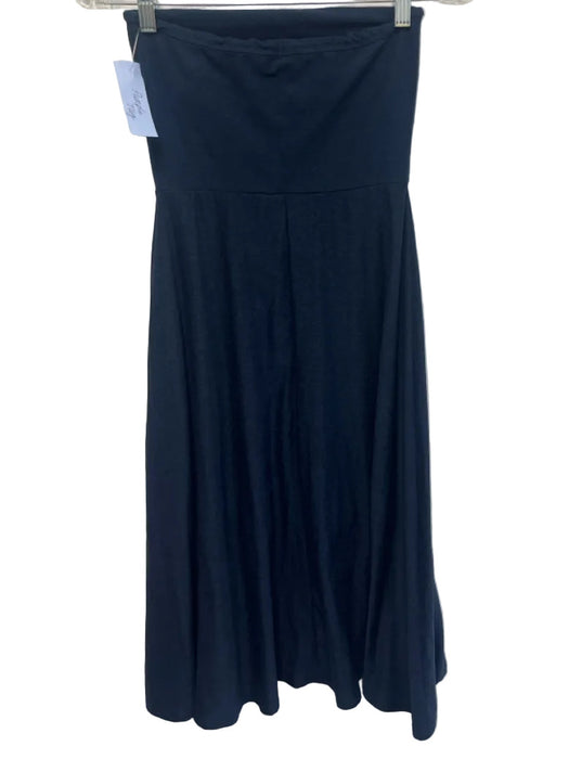 Beyond Yoga Size XS Navy Blue Polyester Blend Elastic Waist Heathered Midi Dress
