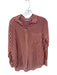 Everlane Size 6 Rust & White Silk Long Sleeve Striped Button Down Top Rust & White / 6