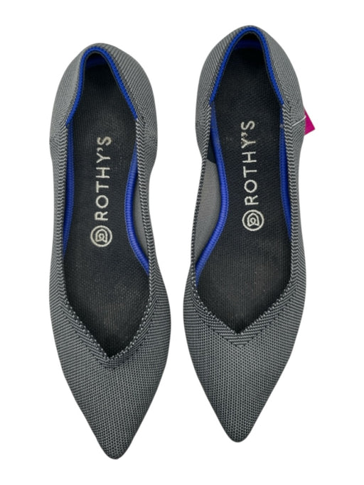 Rothy's Shoe Size 9.5 Gray & Blue Recycled Plastic Pointed Toe Ballet Flats Gray & Blue / 9.5
