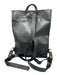 Portland Leather Black Leather Zip Close Adjustable Straps Pouch Backpack Bag Black