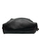 Portland Leather Black Leather Zip Close Adjustable Straps Pouch Backpack Bag Black