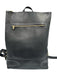 Portland Leather Black Leather Zip Close Adjustable Straps Pouch Backpack Bag Black