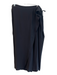 Eileen Fisher Size L Black Silk Elastic Waist Wrap Tie Detail Wide Leg Pants Black / L