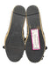 Tory Burch Shoe Size 7.5 Black & Beige Leather Upper Floral Applique Espadrille Black & Beige / 7.5