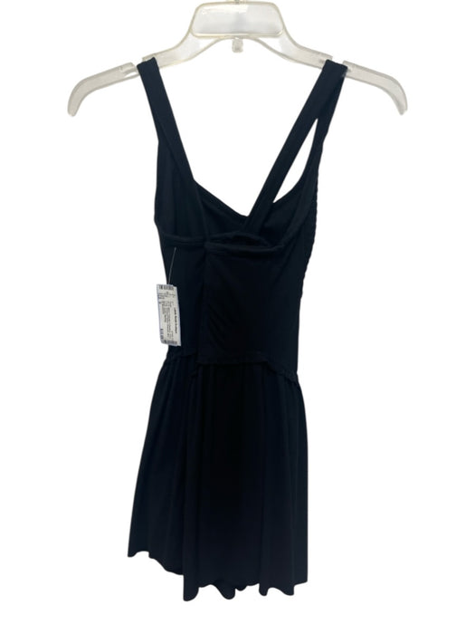 FP Movement Size S Black Polyester & Elastane Criss Cross Smocked Bodice Dress Black / S