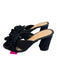 Gianni Bini Shoe Size 7.5 Black Manmade Material Suede Open Toe Bow Detail Shoes Black / 7.5