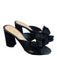 Gianni Bini Shoe Size 7.5 Black Manmade Material Suede Open Toe Bow Detail Shoes Black / 7.5
