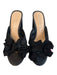Gianni Bini Shoe Size 7.5 Black Manmade Material Suede Open Toe Bow Detail Shoes Black / 7.5
