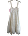 Farm Rio Size XS White Cotton Sleeveless Floral Cutout backing Lined Dress White / XS