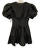 Simkhai Size 0 Black Polyester & Nylon Short Puff Sleeve V Neck Pleated Dress Black / 0