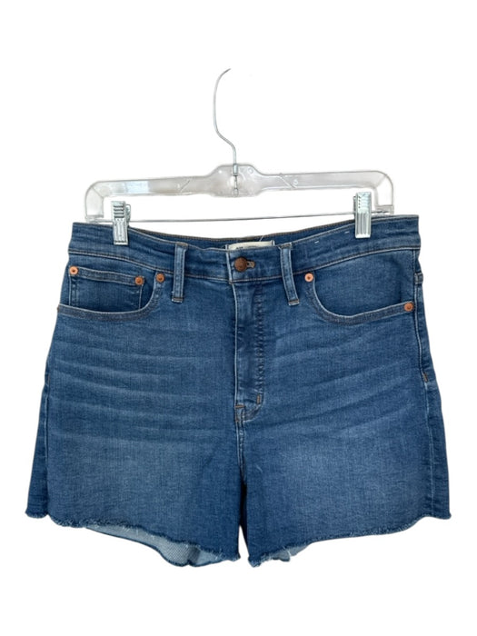 Madewell Size 29 Med Dark Wash Cotton High Waist Cut Off Denim Shorts Med Dark Wash / 29