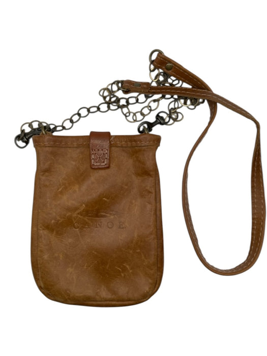 Canoe White & Brown Pony Hair & Leather Chain Strap Crossbody Bag White & Brown / XS