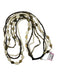 Ivory & Brass Beaded Multi Strand Long Necklace Ivory & Brass