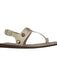 Vince Camuto Shoe Size 10 Cream Leather Croc Embossed Studded Toe Strap Sandals Cream / 10