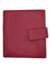 Longchamp Magenta Leather Bi-Fold Kiss Lock Wallets Magenta