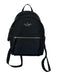Kate Spade Black & Gold Nylon Front Zip Side Pocket Top Handle Straps Backpack Black & Gold