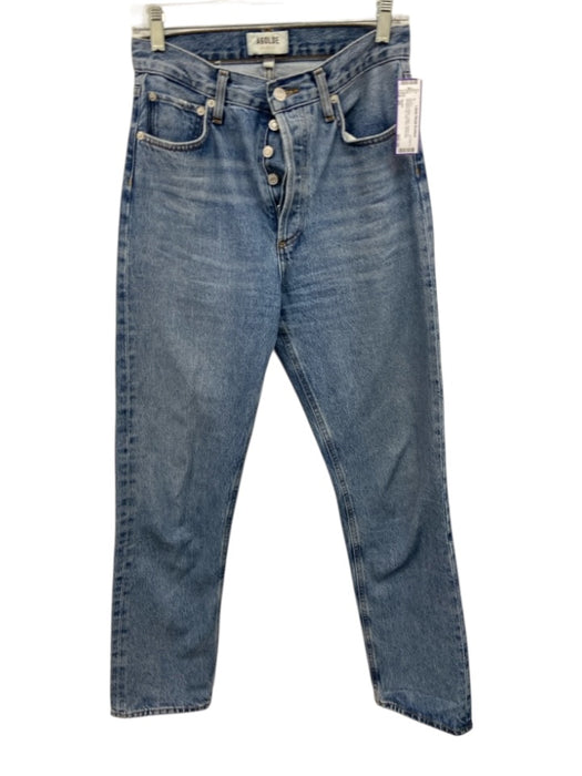 Agolde Size 25 Medium Wash Cotton Button Fly Straight Leg High Rise Jeans Medium Wash / 25