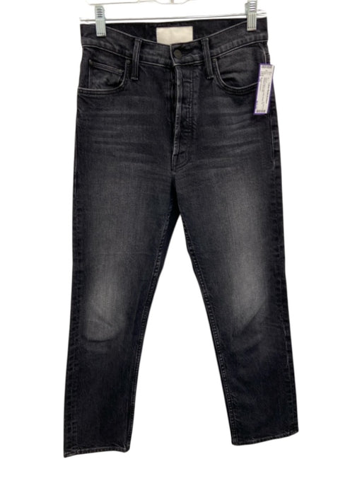 Mother Superior Size 26 Black Cotton High Rise Button Fly Straight Jeans Black / 26