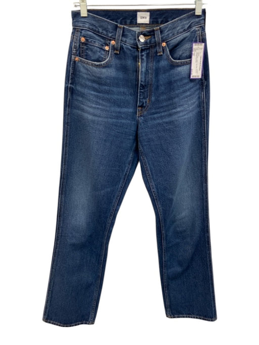 Edwin Size 25 Dark Wash Cotton High Rise Zip Fly Straight Jeans Dark Wash / 25