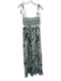 Farm Rio Size Small Blue, Green, Red Cotton Spaghetti Strap Parrot Print Dress Blue, Green, Red / Small