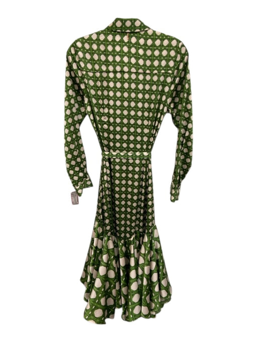 Misa Size XS Green & Pink Polyester Blend Long Sleeve Abstract Print Dress Green & Pink / XS