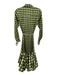 Misa Size XS Green & Pink Polyester Blend Long Sleeve Abstract Print Dress Green & Pink / XS