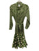 Misa Size XS Green & Pink Polyester Blend Long Sleeve Abstract Print Dress Green & Pink / XS