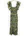 Anna Cate Size XS Blue, Green, Yellow Cotton Ruffle Cap Sleeve Floral Dress Blue, Green, Yellow / XS
