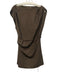 Dissh Size 6 Brown Modal Blend Cap Sleeve Boat Neck Pleat Detail Draped Dress Brown / 6